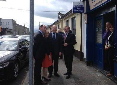 Enda Kenny canvassing in Carlow yesterday with Justice Minister Frances Fitzgerald.