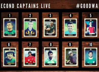 Brian O'Driscoll swapped himself with Padraig Harrington on the Good Wall.