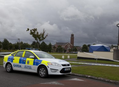 Gardaí at the scene of the shooting last weekend.