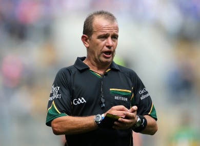 Referee Eddie Kinsella.