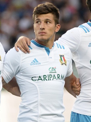 Kicking on: Italy's Tommaso Allan.