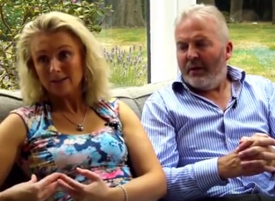 Simon Binner pictured with his wife Debbie