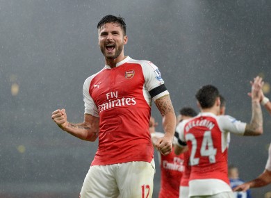 Olivier Giroud broke the deadlock to set the hosts on their way.