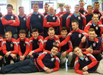 The Galway side on their way to today's game.
