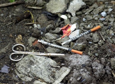 Needles and drug paraphernalia litter the streets of Dublin