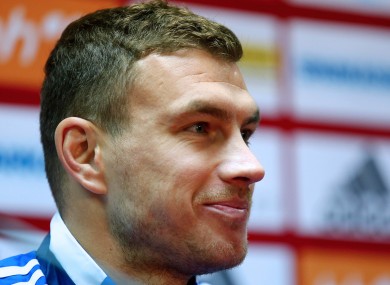 Edin Dzeko speaking ahead of Friday's playoff.
