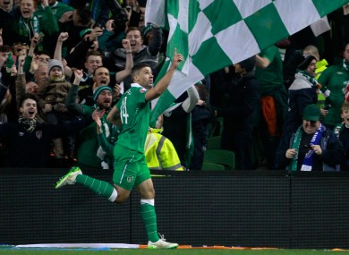 Jon Walters celebrates after scoring the opening goal.