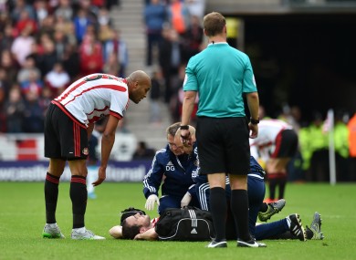 The defender sustained the injury against Newcastle last month.