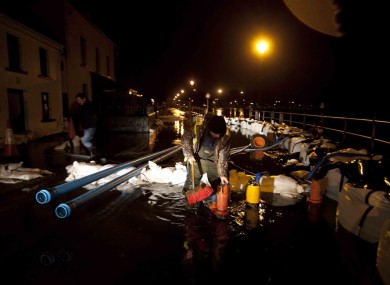 Flood defence work went on late into last night in Athlone.