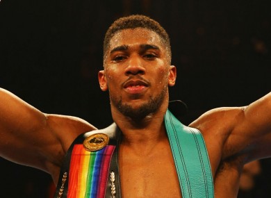 WBC International and Commonwealth heavyweight champion and British heavyweight champion Anthony Joshua.