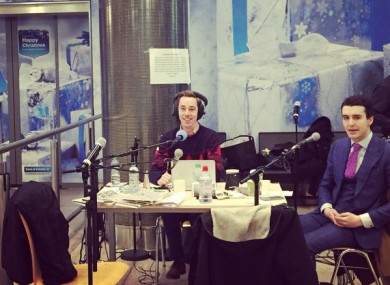 Ryan Tubridy broadcasting from T2 just after 9am