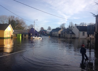 The situation in Castlefinn, Co Donegal earlier today