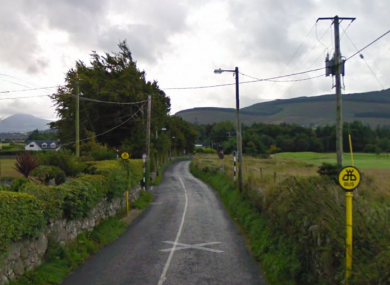 The road near where the incident occurred.