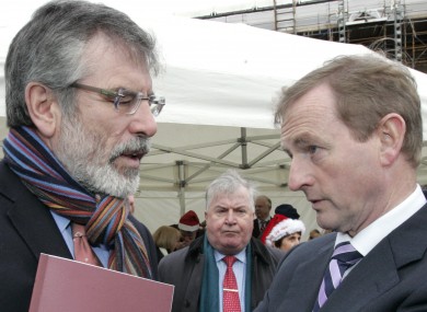 Gerry Adams and Enda Kenny (File photo)