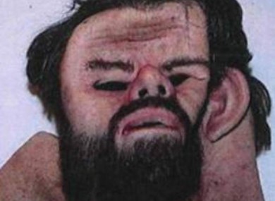 A rubber mask found by police investigating the case