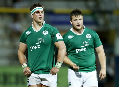 Porter and O'Donnell in action against New Zealand during last summer's Junior World Championship.