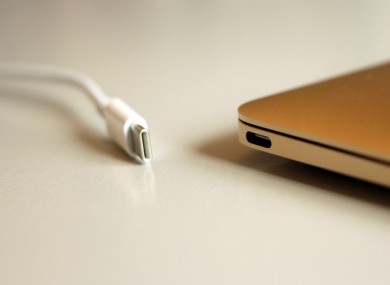 Devices like Apple's most recent MacBook (pictured) use USB Type-C ports for charging.
