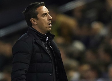 Valencia coach Gary Neville