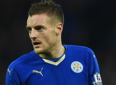 Jamie Vardy is the Premier League's top scorer with 19 goals.