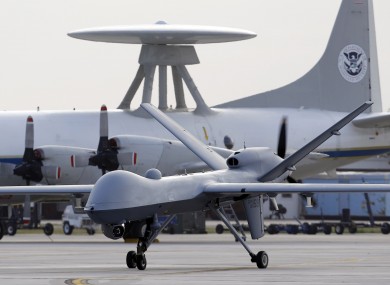 A file photograph of a US army drone in 2011
