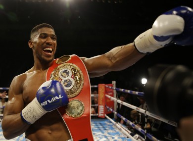 Joshua won his title earlier this month.