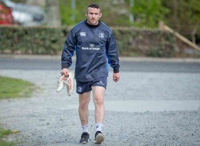 Dundon on his way to training late this season.