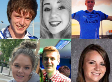 Eoghan Culligan, Eimear Walsh, Niccolai Schuster, Ashley Donohoe, Loran Miller and Olivia Burke.