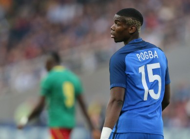 Pogba is currently on international duty.