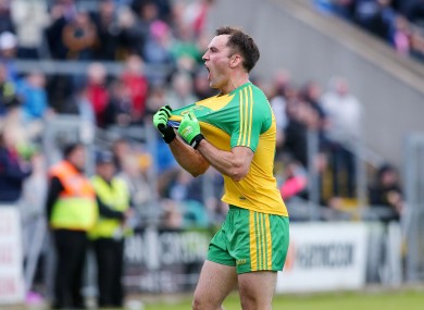 Donegal's Karl Lacey celebrates after the game.
