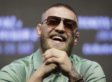 Conor McGregor at the UFC 202 press conference.