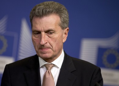 EU Commissioner for Digital Economy Guenther Oettinger.