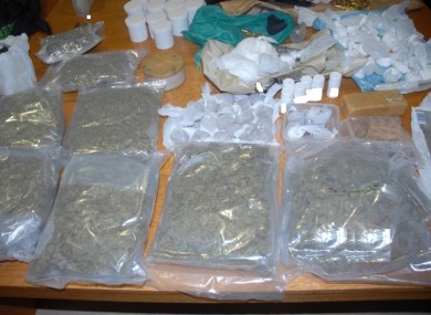 Drugs seized by gardaà in Finglas yesterday as part of Operation Thor.
