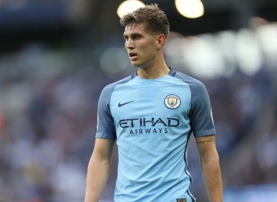 John Stones made his competitive debut for Man City against Sunderland on Saturday evening.