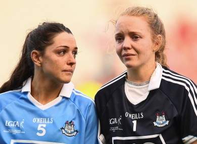 Devastated: Dublin's Sinead Goldrick and Ciara Trant.