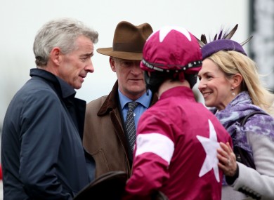 Michael O'Leary with his wife Anita, Bryan Cooper and Willie Mullins.