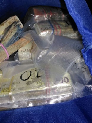 An image of the money sezed last night.