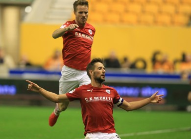 Hourihane celebrates finding the back of the net.