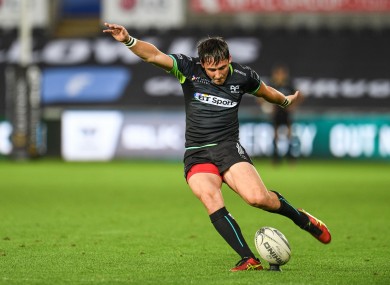 Fly-half Sam Davies has been in impressive form for the Ospreys.