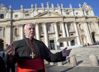 Cardinal Gerhard Ludwig Muller in St. Peter's Square at the Vatican.