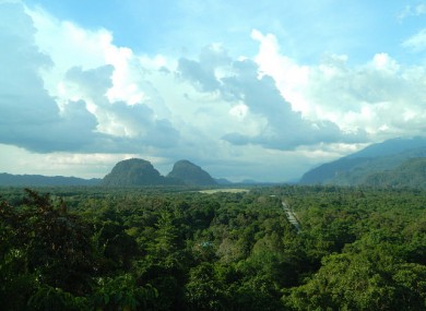 The view over Mulu National Park