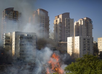 Wildfires in Haifa, Israel.