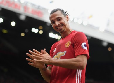 Manchester United striker Zlatan Ibrahimovic