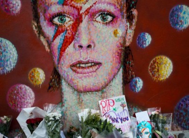 A mural of David Bowie by artist Jimmy C in Brixton, London.