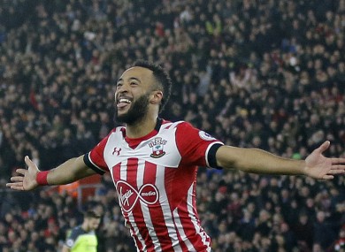 Nathan Redmond celebrates his first-half goal.