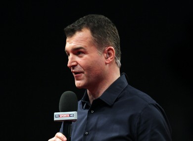 Clark presented Sky's recent coverage of the World Darts Championship.