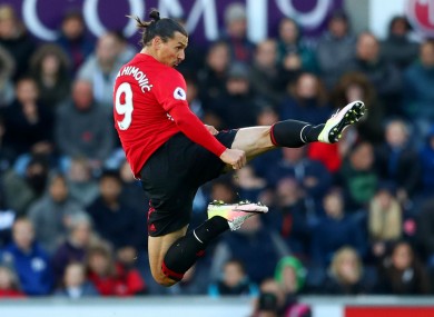 12 goals this season for Manchester United striker Zlatan Ibrahimovic.