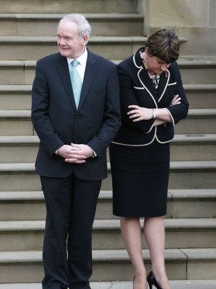 File photo of Martin McGuinness and Arlene Foster