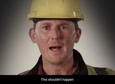 Still from the TV awareness campaign.