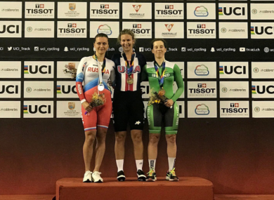 Gurley, right: track bronze for Ireland.
