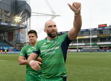 John Muldoon celebrates victory.